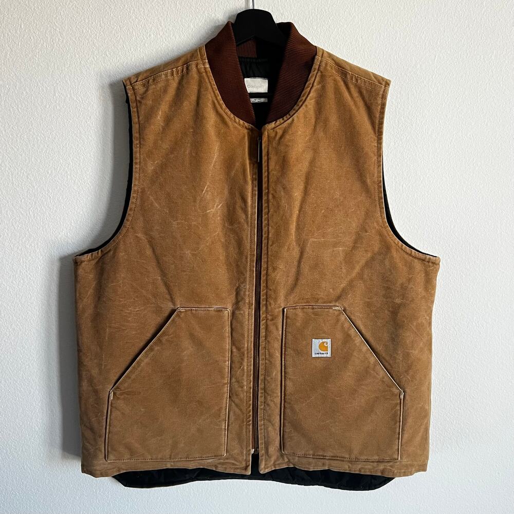 Carhartt brown work wear vest